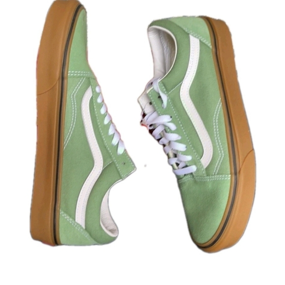 Vans Old Skool Basil Green Gum shoe (UNISEX) Sneakers US Men's 7.5 Wmns Sz 9 - Picture 6 of 10